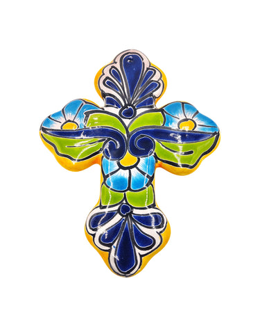 Mexican Talavera Wall Cross 8.5